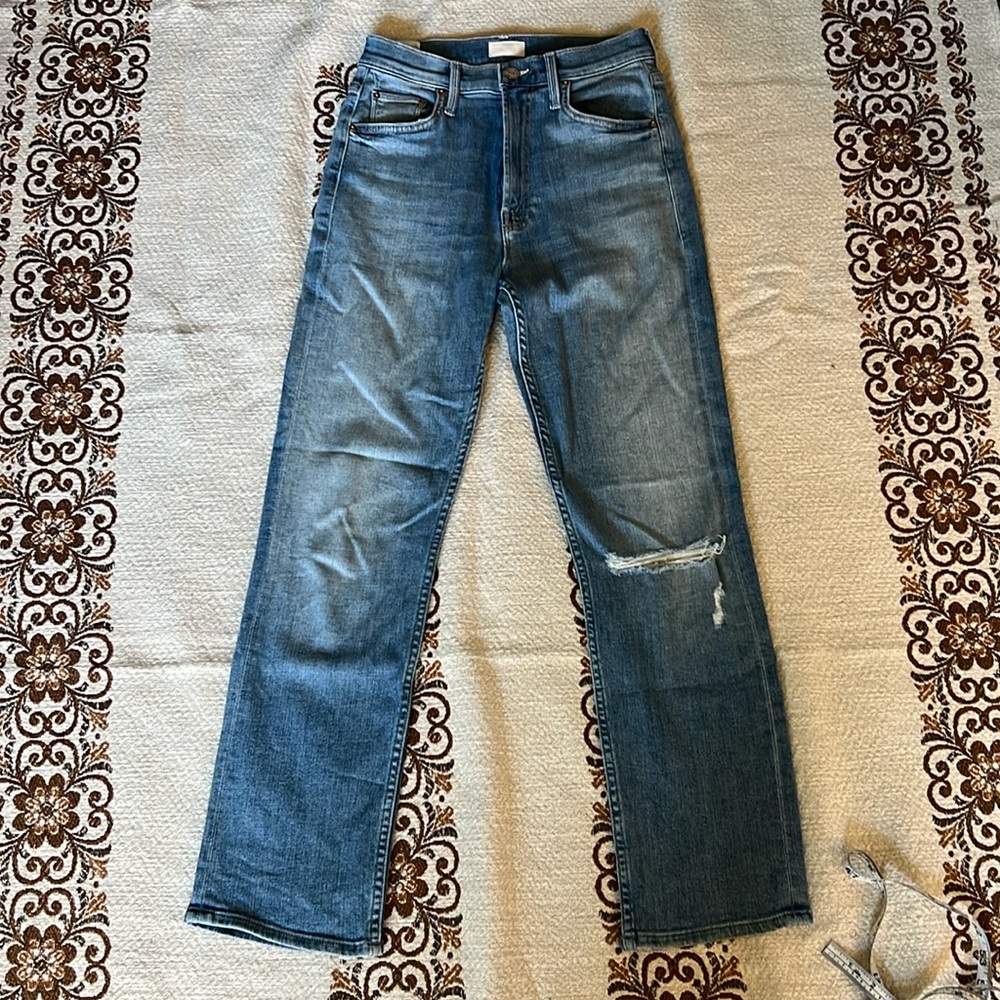 Mother High waisted rider ankle in kiss and make up again wash